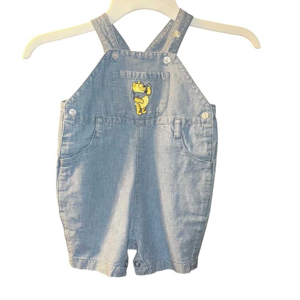 Vtg Disney store winnie the pooh overalls infant kids 12 months vintage